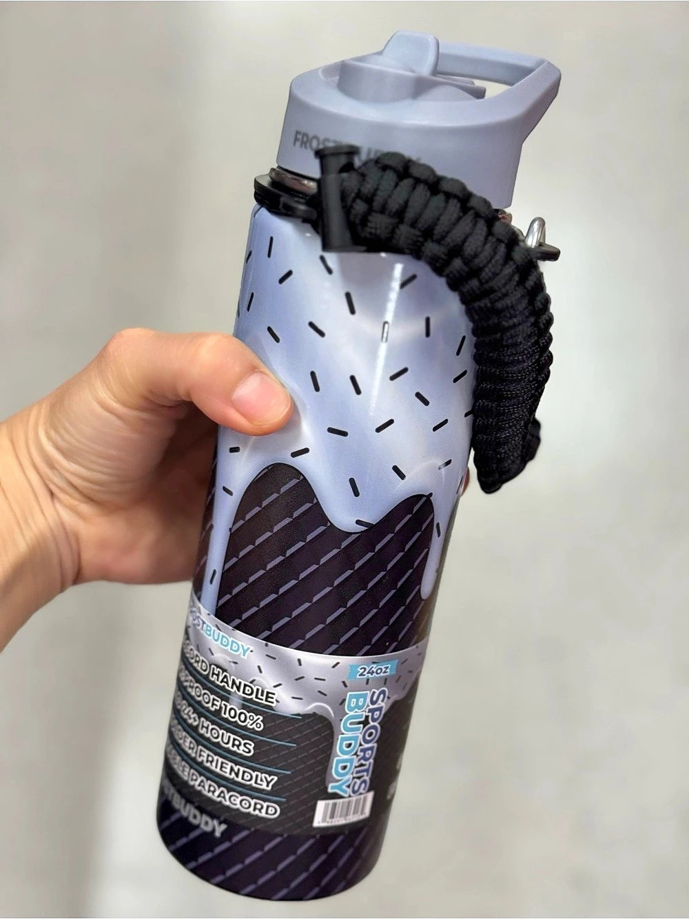 Frost Buddy Insulated Water Bottle Purple & Black NWT